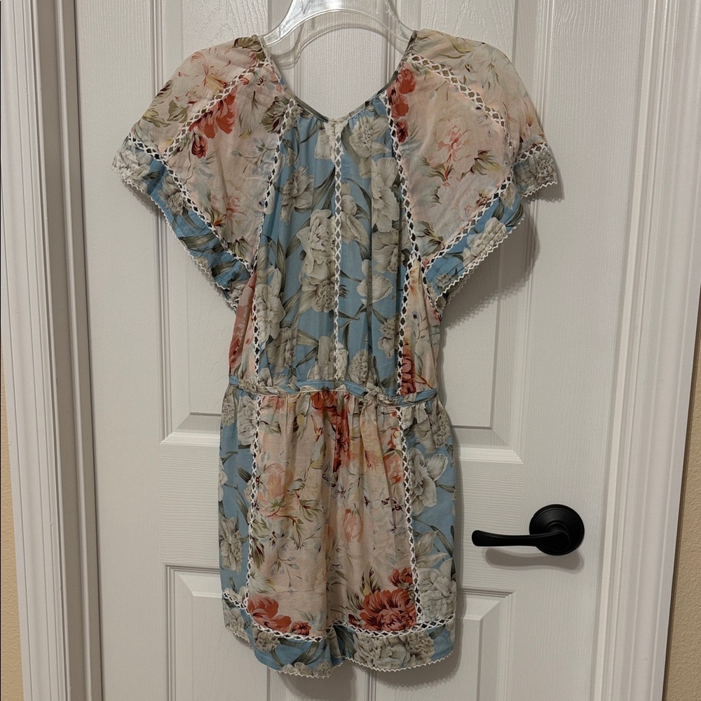 Zimmermann Floral Jumpsuit Romper size 1 or US 2-4 (fabric is cotton&silk)